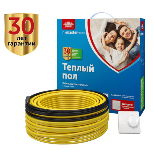 Кабель нагревательный "Национальный комфорт" БНК 53,0 м/750 Вт Мастер с терморегулятором кабель нагревательный "национальный комфорт" бнк 53,0 м/750 вт мастер с терморегулятором