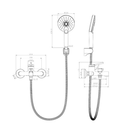 смеситель для ванны lemark minima lm3814c хром