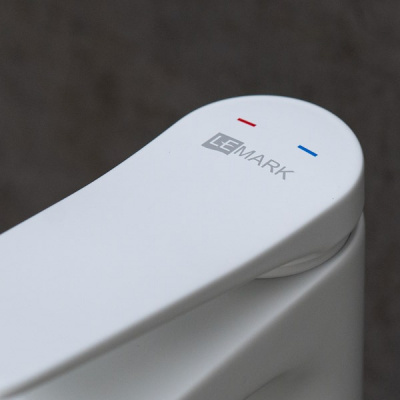 смеситель для раковины lemark bronx lm3706mw белый матовый