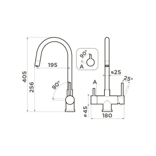  смеситель для кухни omoikiri akita gb графит фото 6