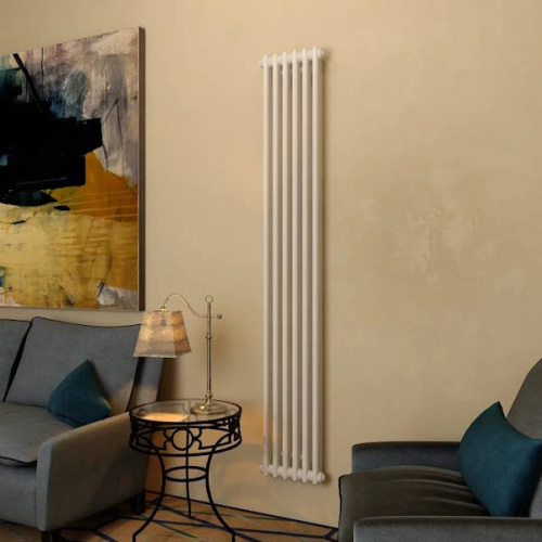 стальной трубчатый радиатор delta 2180 4 сек. нижнее подключение (с вентилем) фото 2