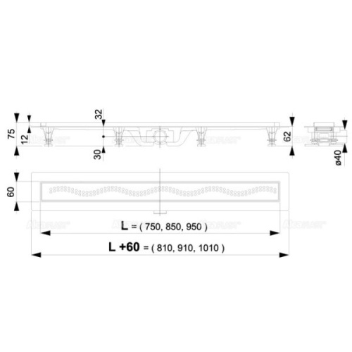 душевой лоток alcaplast simple apz8-950m фото 2