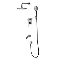 встраиваемая душевая система lemark bronx lm3722gm графит