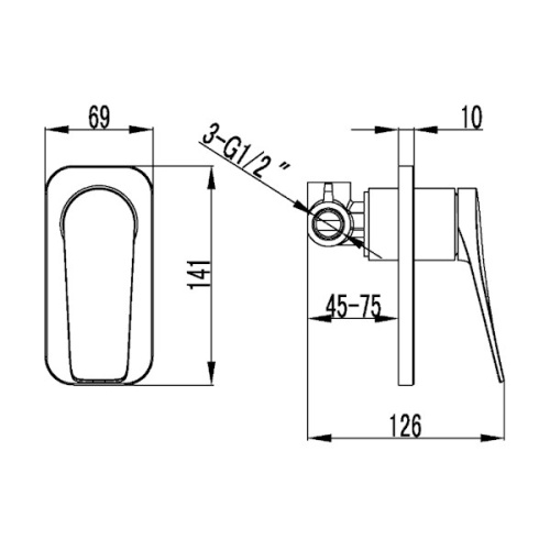 Смеситель для ванны и душа Lemark BRONX LM3723MW белый матовый фото 4 смеситель для ванны и душа lemark bronx lm3723mw белый матовый фото 4