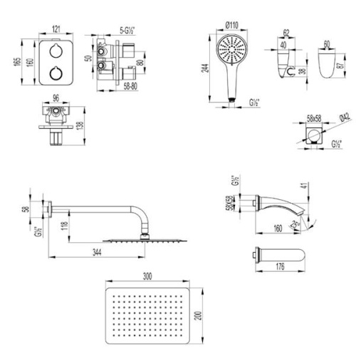 Смеситель для ванны и душа Lemark BRONX LM3742BL черный фото 3 смеситель для ванны и душа lemark bronx lm3742bl черный фото 3