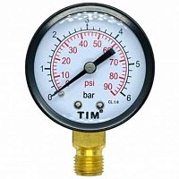 манометр 6 бар радиальный 1/4"нр tim 