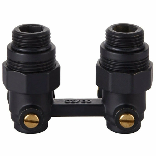 узел нижнего подключения royal thermo угловой 1/2"х3/4" ek (черный) фото 2