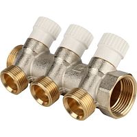 коллектор распределительный stout 1" 3 отвода 3/4"ек