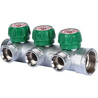 коллектор регулирующий stout 1" 3 отвода 3/4" евроконус