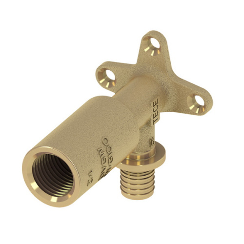 tece уголок с настенным креплением удлиненный 16 х 1/2'' латунь