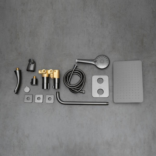 смеситель для ванны и душа lemark bronx lm3742gm графит фото 7