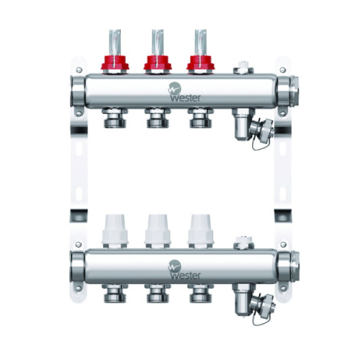 коллектор wester нержавейка с расходомерами на 10 выходов