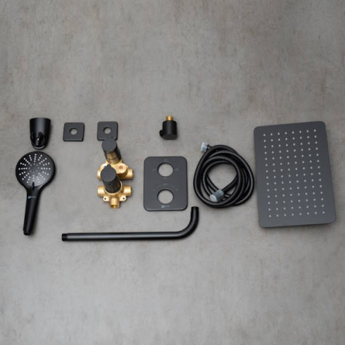 встраиваемая душевая система lemark bronx lm3749bl черный фото 7