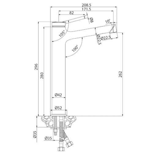 Смеситель высокий для накладной раковины Lemark MINIMA LM3809C хром фото 4 смеситель высокий для накладной раковины lemark minima lm3809c хром фото 4