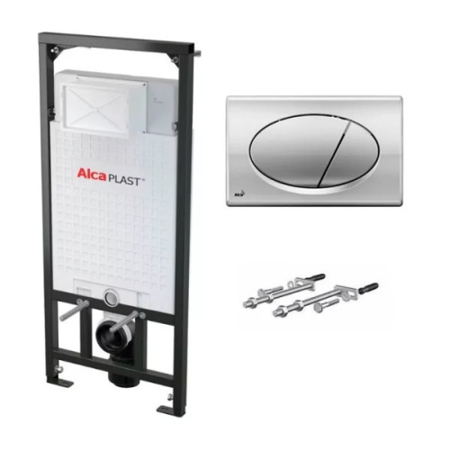 инсталляция для унитаза alcaplast c кнопкой м71 хром