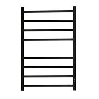 полотенцесушитель stout электрический piano quadro 80*50 черный матовый