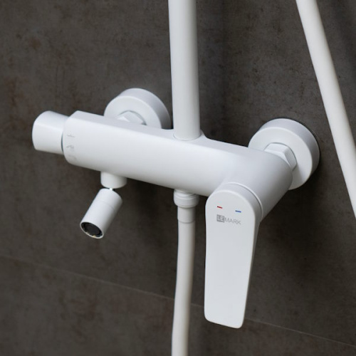 Смеситель для ванны и душа Lemark BRONX LM3762MW белый матовый фото 4 смеситель для ванны и душа lemark bronx lm3762mw белый матовый фото 4