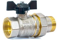 кран шаровый ld 3/4" с американкой вр/нр бабочка