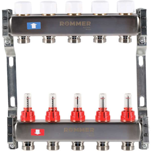 Коллектор ROMMER с расходомерами 5 выходов коллектор rommer с расходомерами 5 выходов