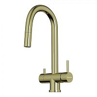  смеситель для кухни omoikiri akita-s lg светлое золото