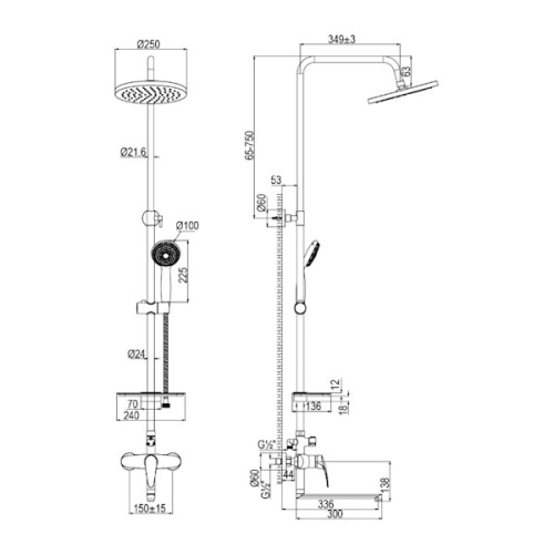 душевая система lemark linara lm0462cf хром фото 2