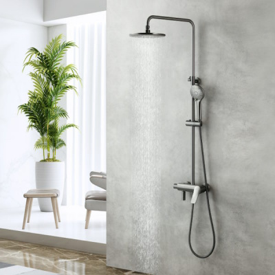душевая система lemark bronx lm3762gm графит