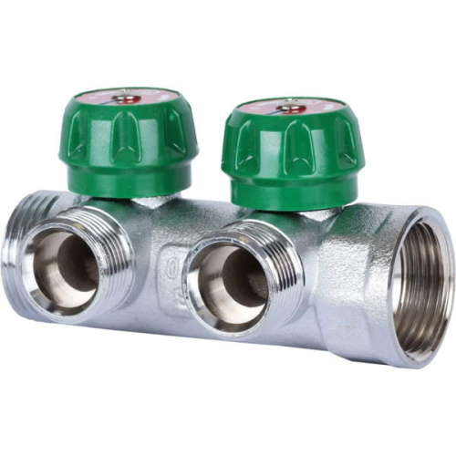 Коллектор регулирующий STOUT 1" 2 отвода 3/4" евроконус коллектор регулирующий stout 1" 2 отвода 3/4" евроконус