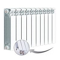 радиатор биметаллический rifar base ventil 350 12 секций нижнее правое подключение