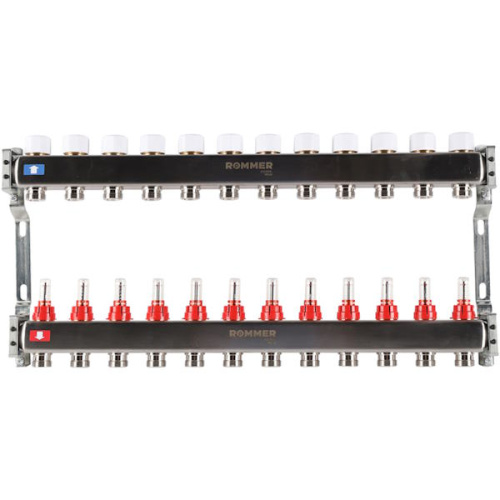 коллектор rommer с расходомерами 12 выходов