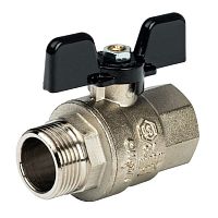 кран шаровой полнопроходной stout вр/нр бабочка 3/4"