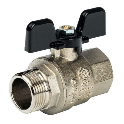 Кран шаровой полнопроходной STOUT ВР/НР бабочка 3/4" кран шаровой полнопроходной stout вр/нр бабочка 3/4"