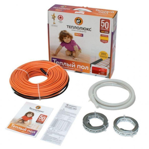 кабель нагревательный "теплолюкс" tropix тлбэ 18,0 м/270 вт