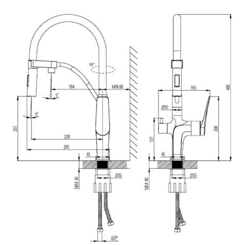 смеситель с подключением к фильтру lemark comfort lm3074c-white хром/белый фото 2