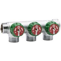 коллектор регулирующий stout 1" 3 отвода 1/2"