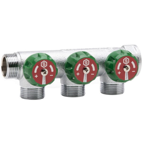 Коллектор регулирующий STOUT 3/4" 3 отвода 3/4" евроконус коллектор регулирующий stout 3/4" 3 отвода 3/4" евроконус