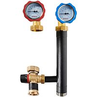 насосная группа rommer с термостатическим смесительным клапаном (20-40°с) 1 без насоса