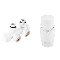 комплект термостатический интегрированный угловой 1/2" белый в блистере vivaldo