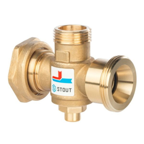 термостатический смесительный клапан stout g 1"1/2m-g 1"1/2f-g 1"m 60°с