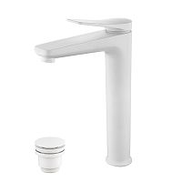 смеситель для раковины lemark bronx lm3709mw белый матовый