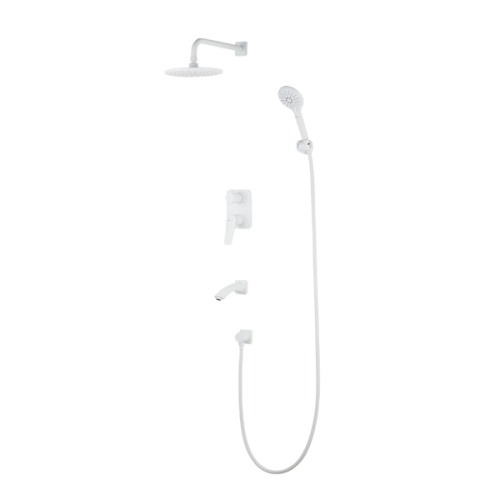 Смеситель для ванны и душа Lemark BRONX LM3722MW белый матовый смеситель для ванны и душа lemark bronx lm3722mw белый матовый