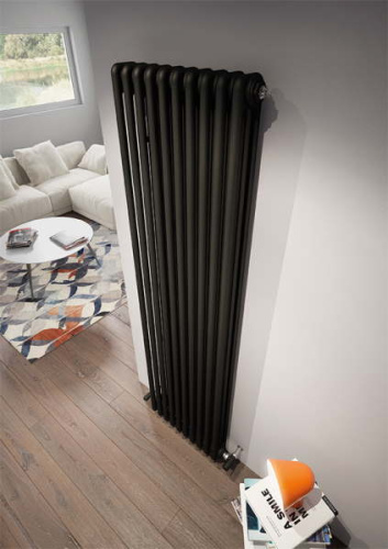 радиатор трубчатый irsap tesi 21800/6 секций t30 3/4" черный лак фото 2