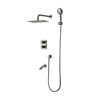 смеситель для ванны и душа lemark bronx lm3742gm графит