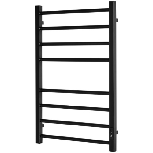 полотенцесушитель stout электрический piano quadro 80*50 черный матовый фото 2